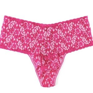 Hanky Lanky Cross-Dyed *Plus Size Retro Thong Pink